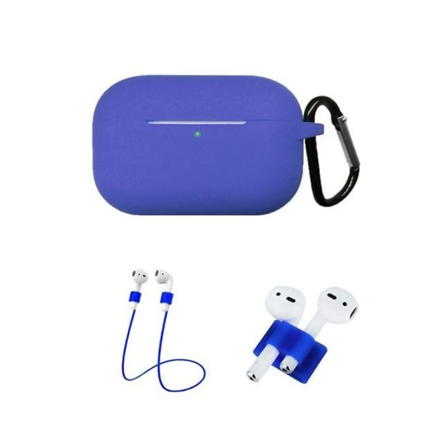 Protective Case For apple AirPods Pro 3, Portable Silicone Cover Charging Box W/ Hook Rope Sleeve stain & bump resistant - US Fast Shipping