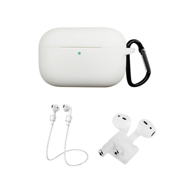 Protective Case For apple AirPods Pro 3, Portable Silicone Cover Charging Box W/ Hook Rope Sleeve stain & bump resistant - US Fast Shipping