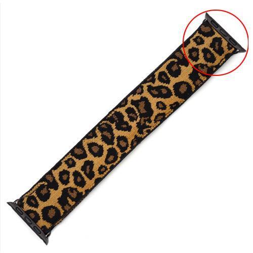 Home 11-Leopard w/ Black / 38mm Stretchy Strap for apple watch band 44 mm 40mm correa for apple watch 5 4 3 for iwatch band 42mm 38mm Comfortable watchband belt