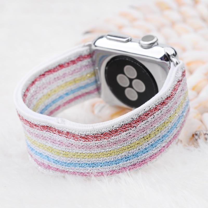 Elastic Stretch Apple Watch Double Print Layer Strap Sports Series 7 6