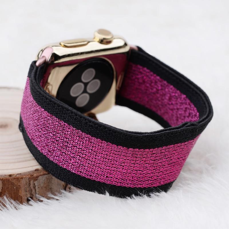 Double Print Layer Strap, Elastic Stretch Sports iWatch Series 7 6 5