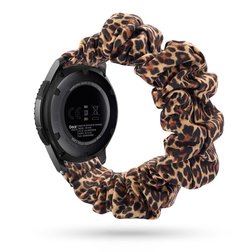 Home 20mm watch band Brown Leopard Scrunchies Bohemian Fashion Design Elastic Watch Strap For Women