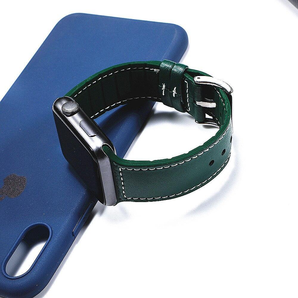 High-Quality Leather Strap Correa Series 7 6 5 4 iWatch Bracelet Belt