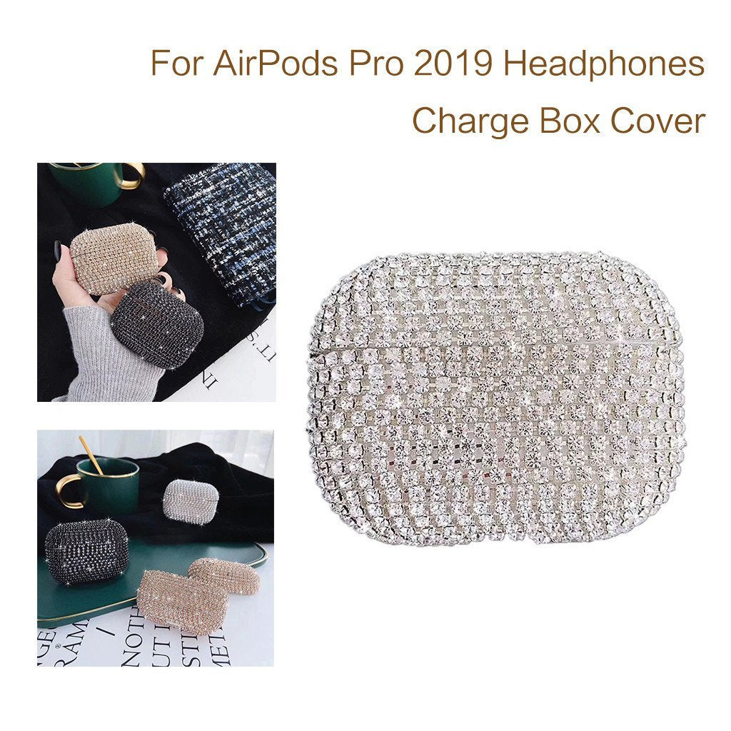 Bling Diamond Protective Cover For AirPods Pro 2019 Wireless Charging Box Set with Protection shock absorbing apple Case - US Fast Shipping