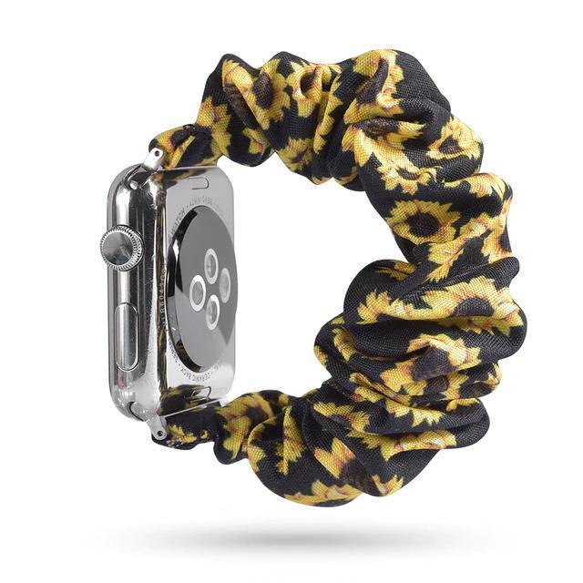 Home 23-sun flower / 38mm or 40mm Copy of Sale! - Scrunchie Elastic Apple Watch stretch band,  iwatch 42mm 38 mm 44mm 40mm, Series 5 4 3