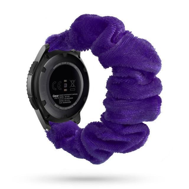 Home 20mm watch band Lavender Silk Velvet Scrunchies Bohemian Fashion Design Elastic Watch Strap