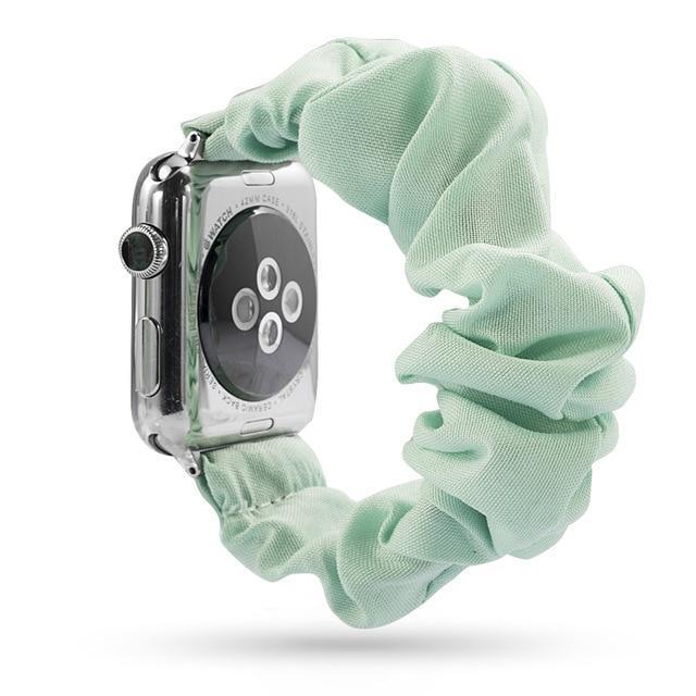 Home 19-light green / 38mm or 40mm Copy of Sale! - Scrunchie Elastic Apple Watch stretch band,  iwatch 42mm 38 mm 44mm 40mm, Series 5 4 3