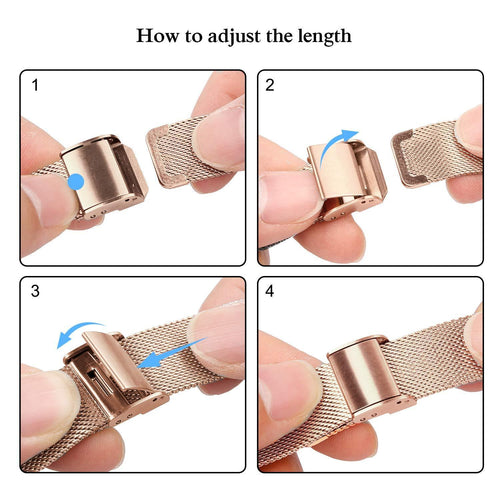 How to adjust metal 2024 watch strap at home