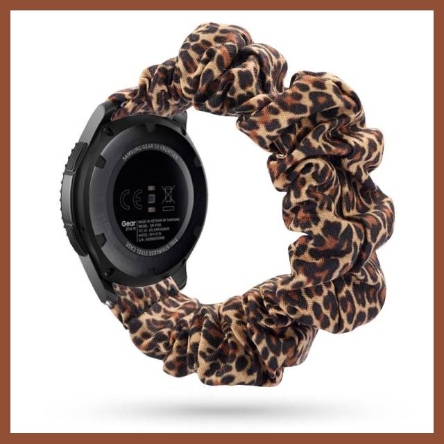 Home Brown Leopard Scrunchies Bohemian Fashion Design Elastic Watch Strap For Women
