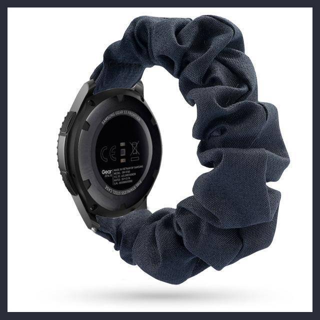 Home Charcoal Black Scrunchies Bohemian Fashion Design Elastic Watch Strap For Women