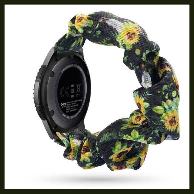 Home Cute Bohemian colorful rainbow Boho mexican fashion design Elastic Watch Strap for samsung galaxy watch active 2 huawei watch GT 2 strap gear s3 frontier amazfit bip strap 22 mm