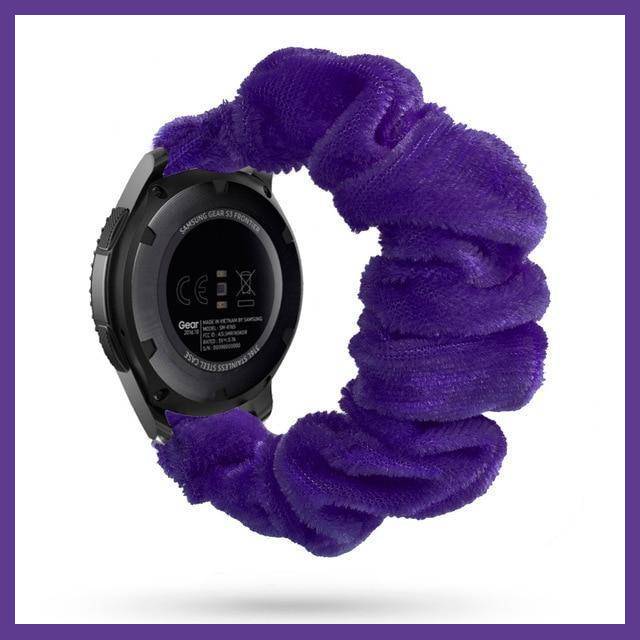 Home Lavender Silk Velvet Scrunchies Bohemian Fashion Design Elastic Watch Strap