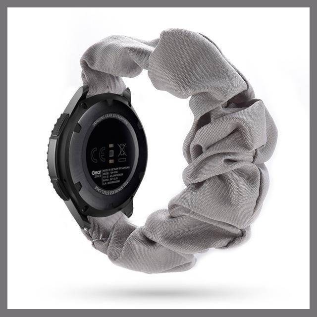 Home Solid Gray Scrunchies Bohemian Fashion Design Elastic Watch Strap For Women