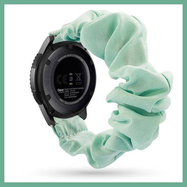 Home Solid Mint Scrunchies Bohemian Fashion Design Elastic Watch Strap For Women