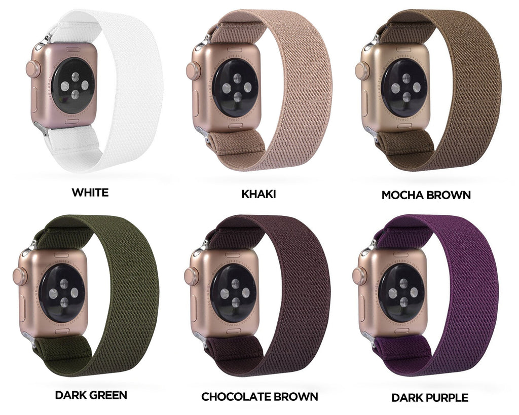 Home Black elastic Apple watch scrunchies band, Series 5 4 3 iwatch sporty ebony scrunchy 38/40mm 42/44mm, Men women scrunchie watchband