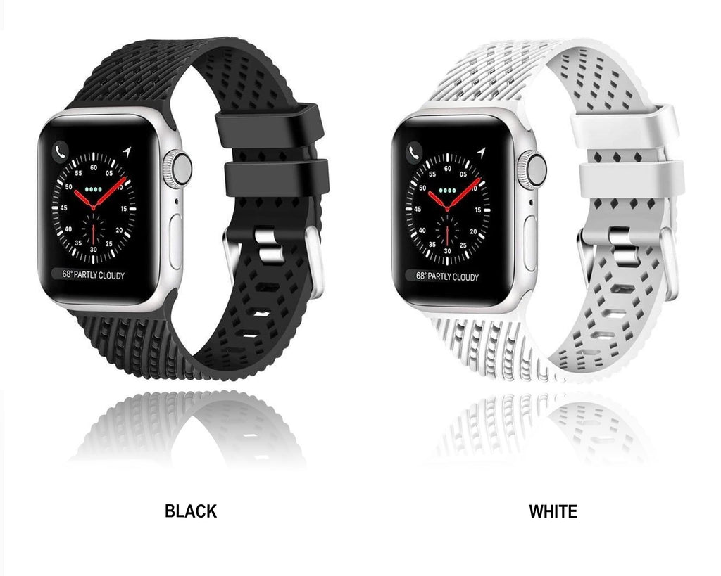 Silicone Strap Rhombic Pattern Watchband Bracelet Accessories 7 6 5