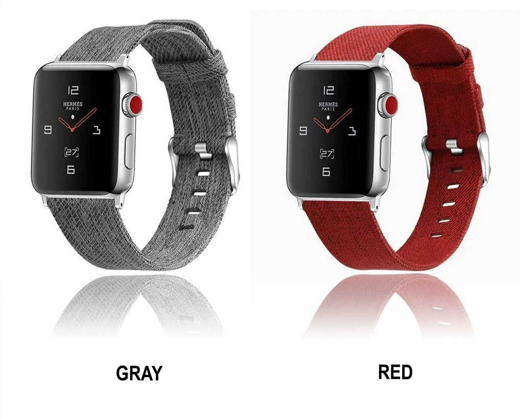 Strap for Apple watch 44mm/40mm 42mm/38mm nylon watchband leather bracelet belt 6 5 4 3 2 1 men women's iwatch accessories
