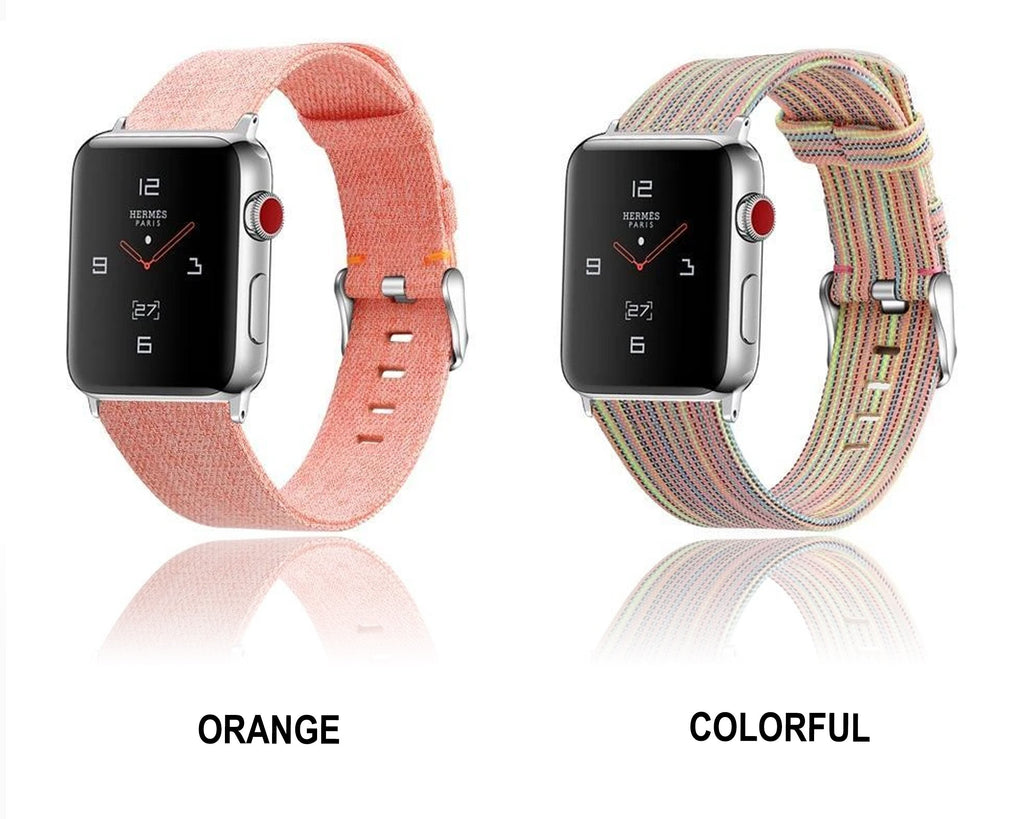 Strap for Apple watch 44mm/40mm 42mm/38mm nylon watchband leather bracelet belt 6 5 4 3 2 1 men women's iwatch accessories