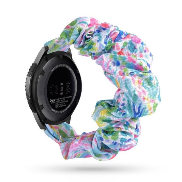 Home teal abstract / 20mm watch band Elastic Watch Strap for samsung galaxy watch active 2 46mm 42mm huawei watch GT 2 strap gear s3 frontier amazfit bip strap 22 mm