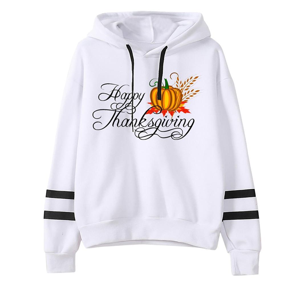 Home Winter And Autumn Women Blouse Fashion Casual Thanksgiving Letter  Print Long Sleeve Sweatshirt Hooded Pullover Tops Shirt on AliExpress - 11.11_Double 11_Singles' Day