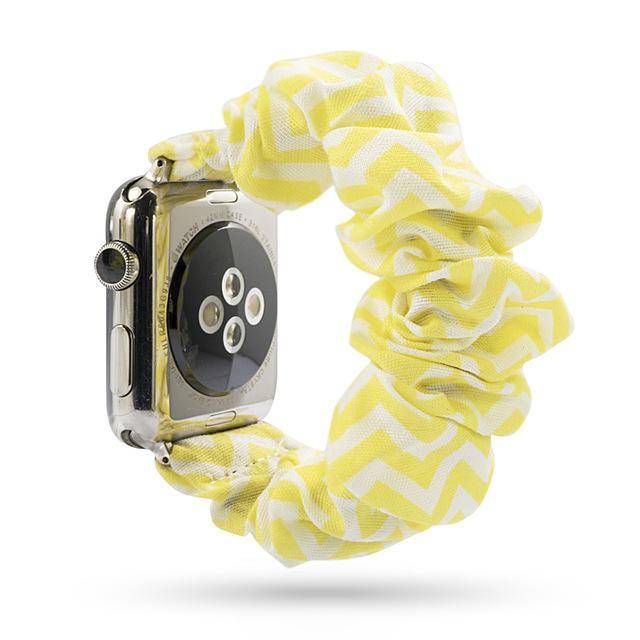 Home yellow / 38mm or 40mm Elastic Apple Watch stretch Strap band  iwatch 42mm 38 mm 44mm 40mm Series 5 4 3 women belt watchband