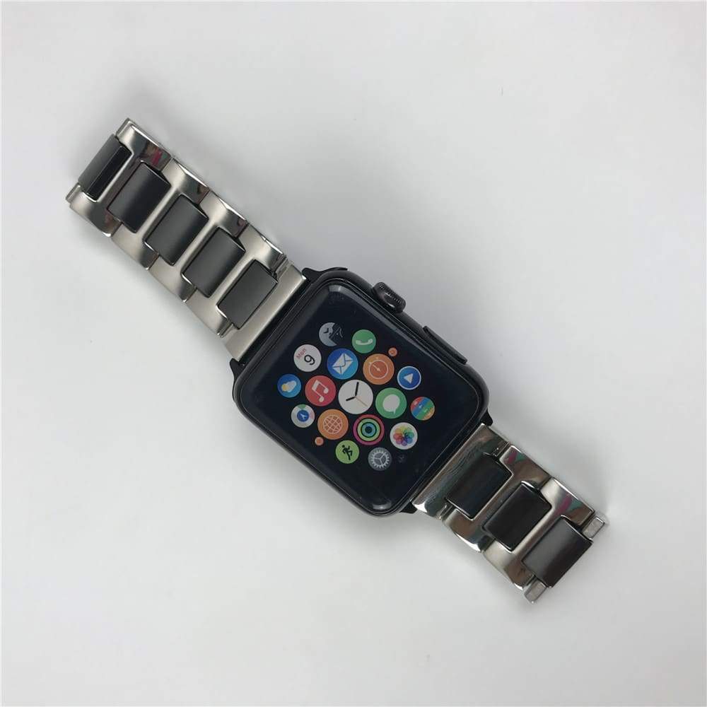 Apple watch band ceramic Stainless Steel link