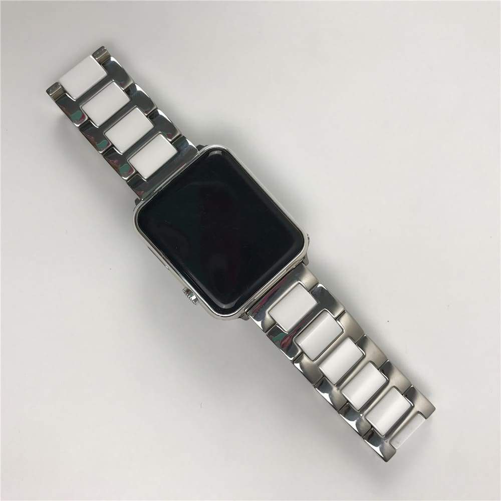 Watches Apple Watch Series 6 5 4 3 2 Band, Ceramic Stainless Steel link Strap 38mm, 40mm, 42mm, 44mm - US Fast Shipping