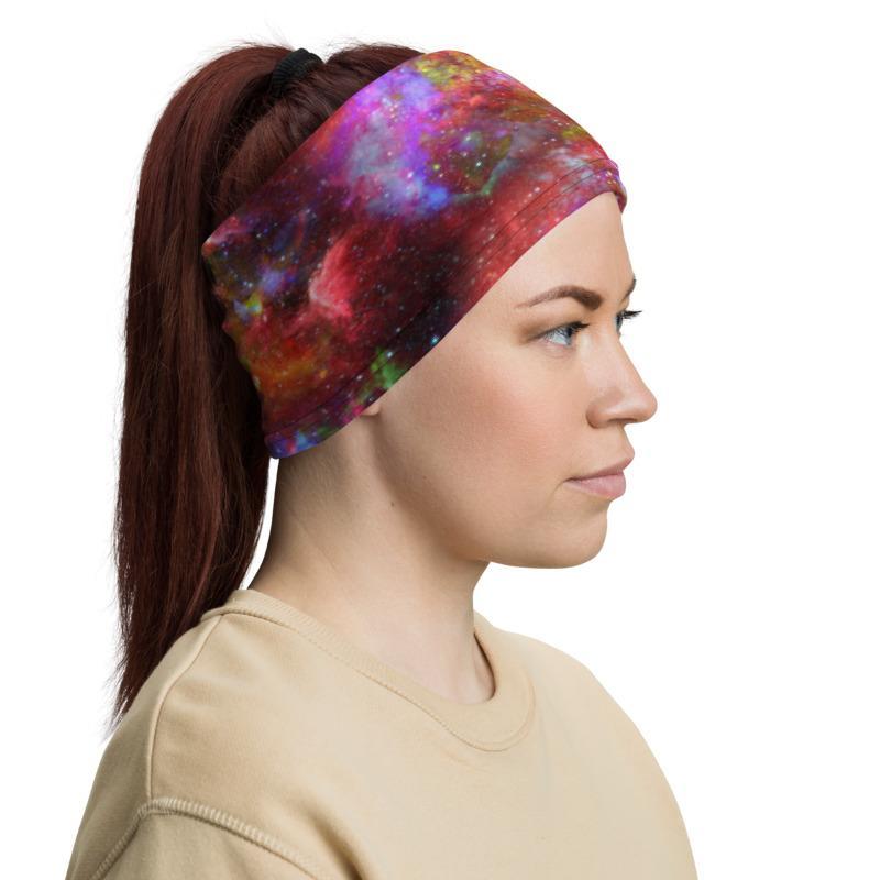 Nebula and galaxy in space Neck Gaiter, Headwear, Headband, Bandana, Balaclava, Beanie, Wristband, Hairband, Hood, Head wrap, glow astrology - US Fast Shipping
