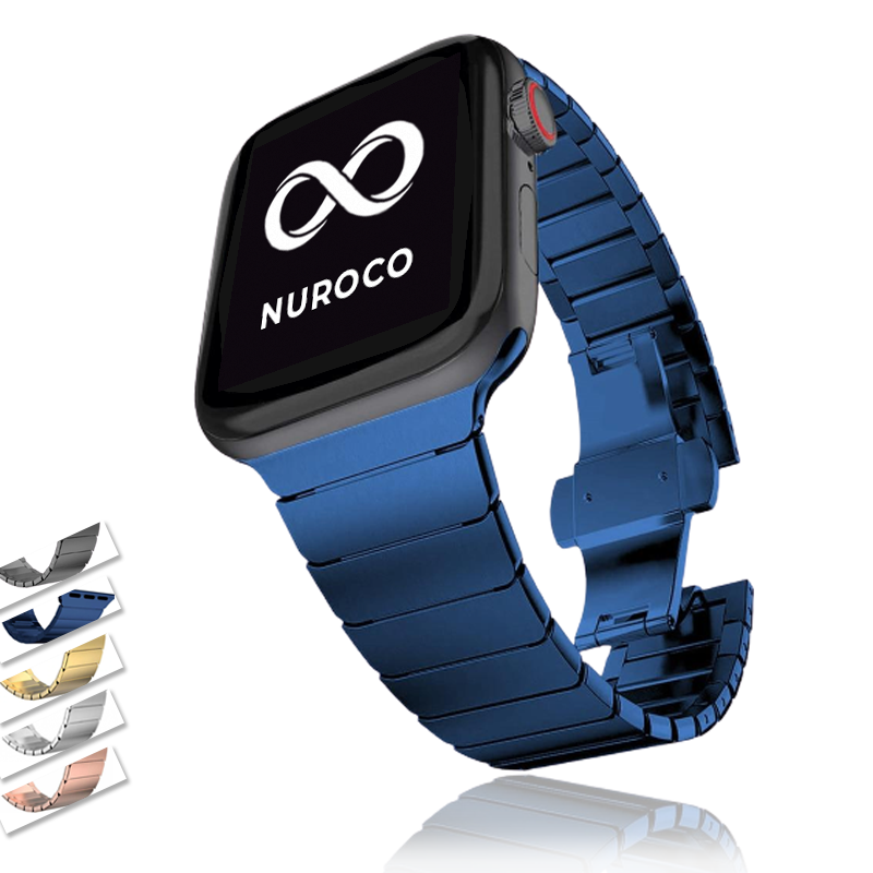 Watchbands Blue color mens Band, Apple Watch for him iwatch Series 6 5 40mm 44mm