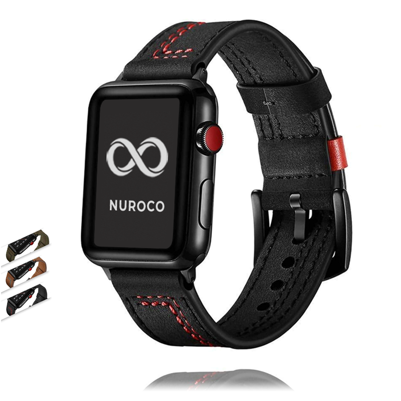 Apple Watch Band Strap Premium Leather Watchband Bracelet Series
