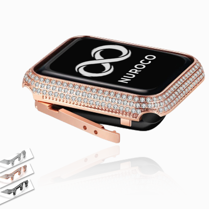 Apple Rose Gold / 40mm Apple Watch Case Bezel, Crystal Bling Diamonds Rhinestone covers 6 5