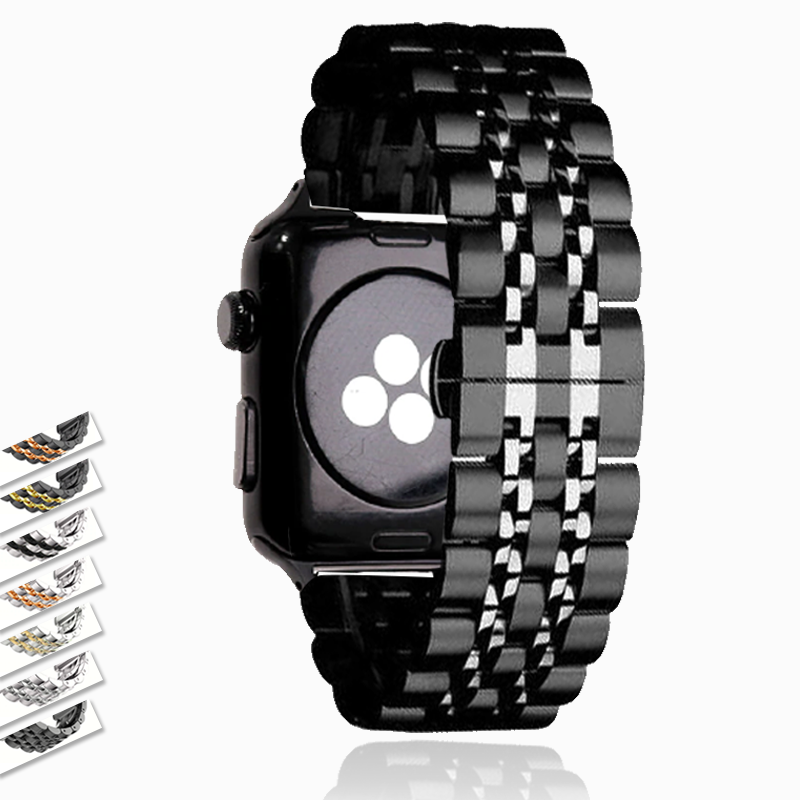 Designers black steel link Best mens Strap fit Apple Watch SE band www.Nuroco