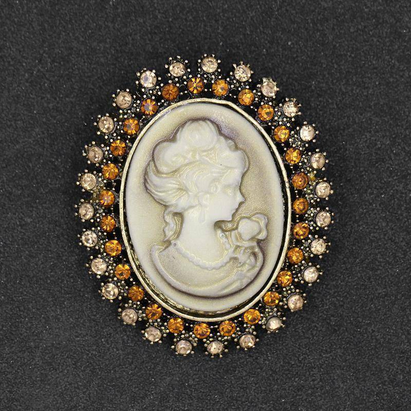 Palace Silver dark color ladies cameo retro brooch/pin/American Western  antique jewelry - Shop Hale-Jewelry Brooches - Pinkoi