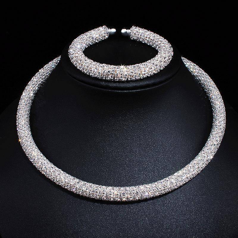 www. - 4 Colors Maxi Crystal Collar Necklace Choker Necklaces*