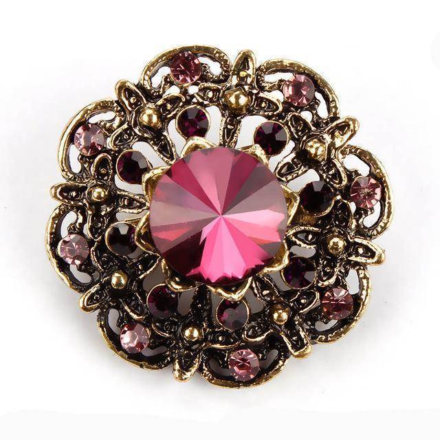 jewelry 5362 Vintage Gold Crystal  Antique Brooch Pins