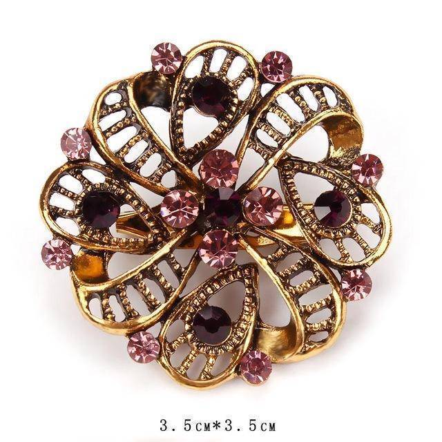 jewelry 5365 Vintage Gold Crystal  Antique Brooch Pins