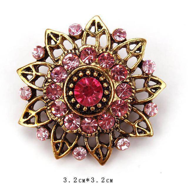 jewelry 5383 Vintage Gold Crystal  Antique Brooch Pins