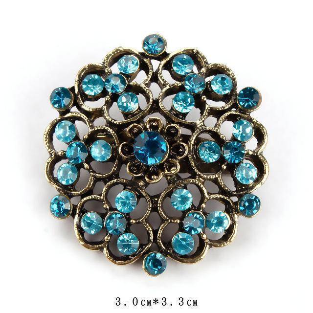 jewelry 635 Vintage Gold Crystal  Antique Brooch Pins