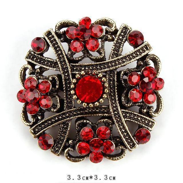 jewelry 636 Vintage Gold Crystal  Antique Brooch Pins