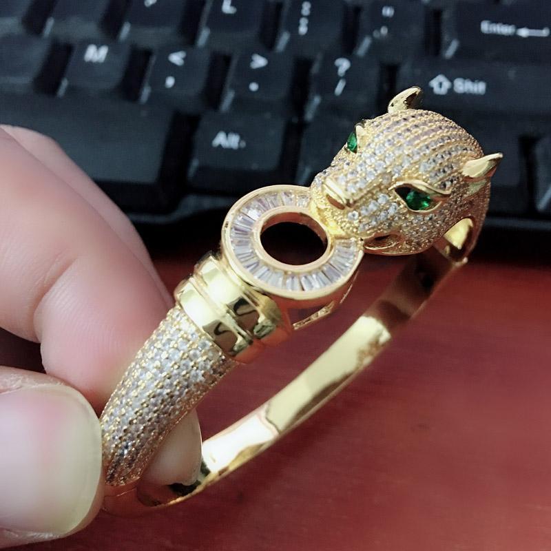 Jewelry Blucome Luxury Brand leopard Animal Bangle for Men Accessories Perfect Cubic Zirconia Wedding Jewelry Women Bracelet&bangles