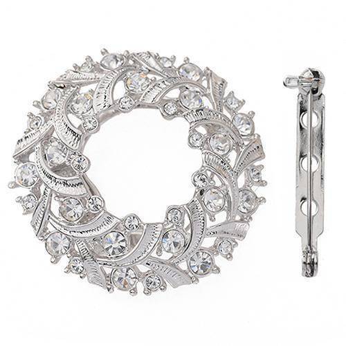 JUL Designs Crown Chakra Cuff & Shawl Pin, Pewter w/ White Brass Stick