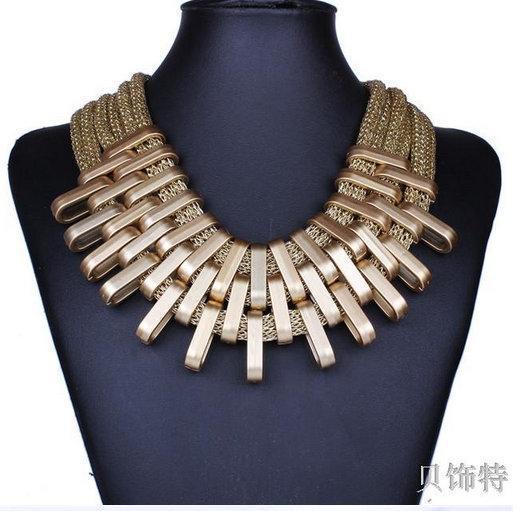 Gold Choke Necklace, Statement Choker Necklace for Women