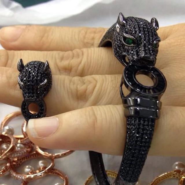 Blucome Luxury Brand leopard Animal Bangle for Men Accessories Perfect  Cubic Zirconia Wedding Jewelry Women Bracelet&bangles