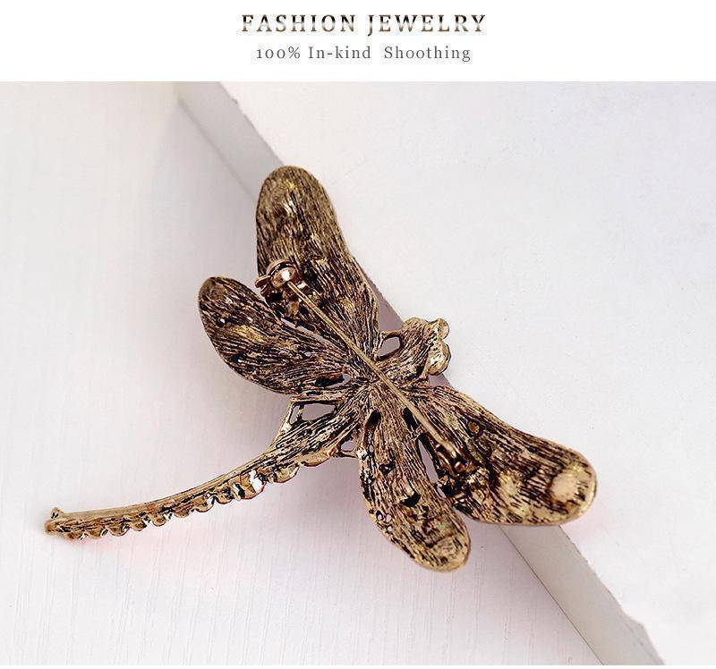 jewelry Large Crystal Rhinestone Dragonfly Brooch Pin