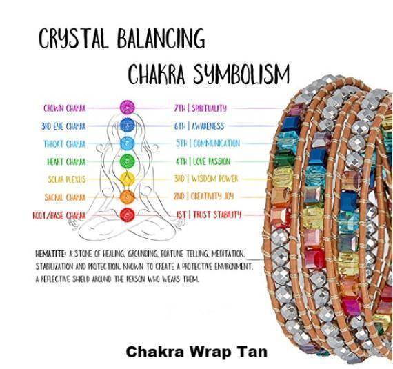 jewelry Sale! Chakra Handmade Leather Wrap Natural Stone Mix Bracelet