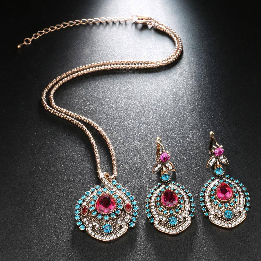 3Pcs Turkish Vintage Antique Jewelry Set