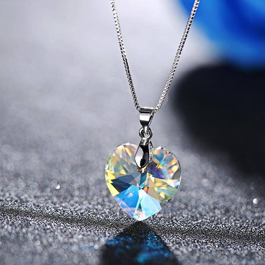 jewelry set SWAROVSKI Heart Pendant Necklaces Drop Earrings Jewelry Sets