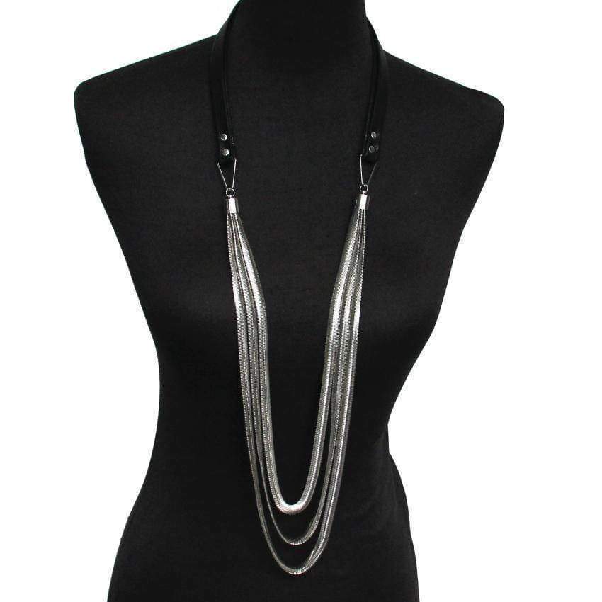 jewelry Silver High Quality Women Long Necklaces Statement Jewelry