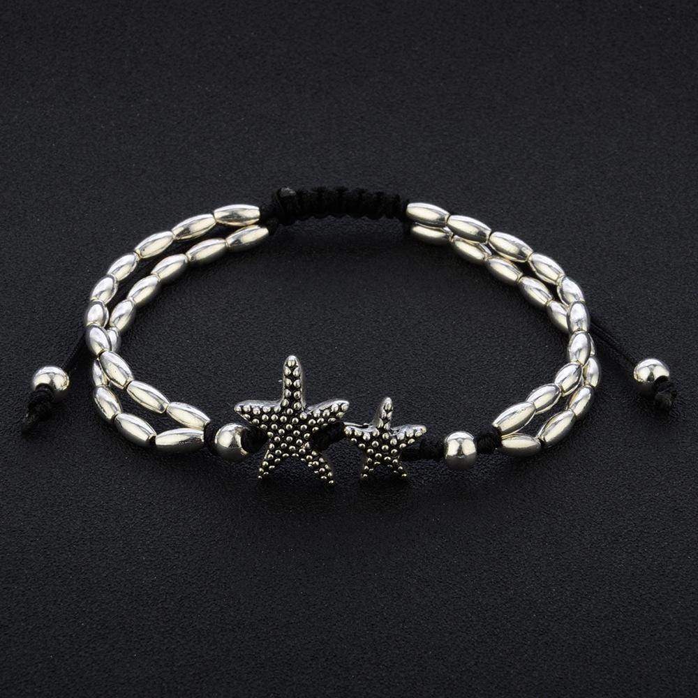 jewelry Stretch Vintage Anklet  Om, Starfish Beads Bracelet