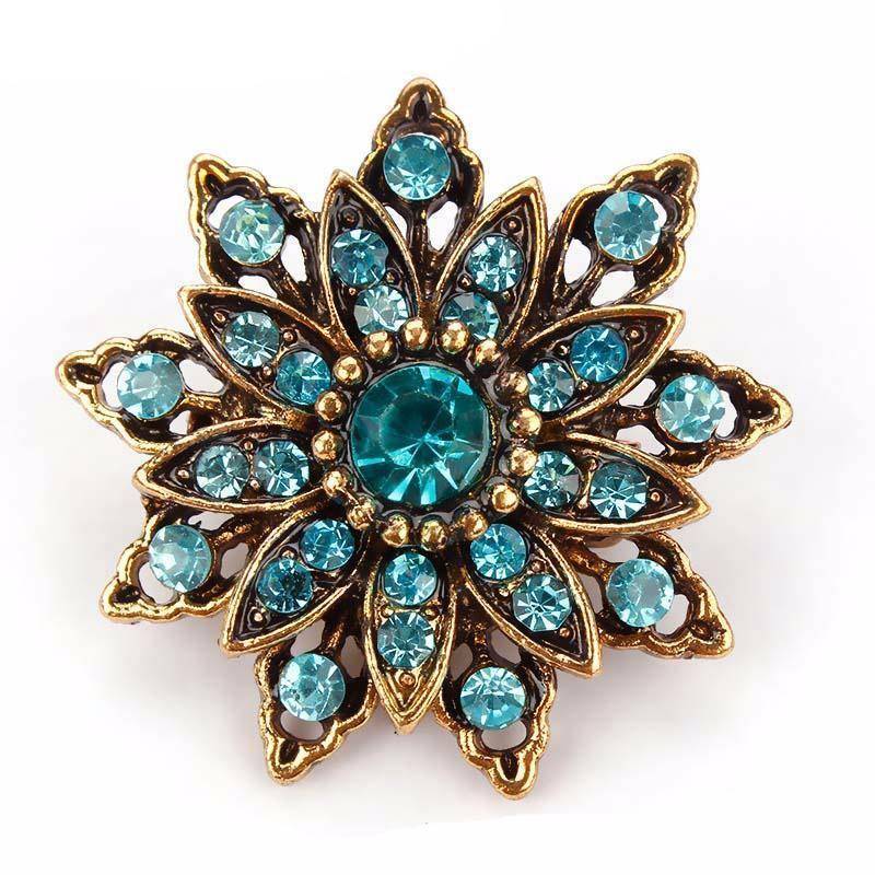 jewelry Vintage Gold Crystal  Antique Brooch Pins